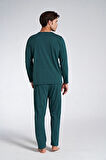 Gd Goldoremi 1750 Büyük Beden Erkek %100 Pamuklu Uzun Kollu Pijama Takım