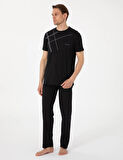 Pierre Cardin Erkek Kısa Kollu Bisiklet Yaka Pijama Takım