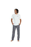 U.S. Polo Assn. 18905 Erkek Bisiklet Yaka Kısa Kol Şortlu 3'lü Pijama Takım