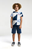 U.S. Polo Assn. Erkek Çocuk Şortlu Bermuda Pijama Takım