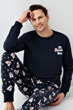 Roly Poly Erkek Aile It's Movie Time %100 Pamuk Uzun Kollu Pijama Takım
