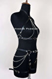 Deri Body Harness, Kadın Deri  Giyim - Brf1084