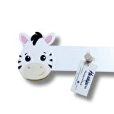 Ho'okipa Bs Handcrafted - Çocuk Odası El Yapımı Ahşap Elbise Askılığı Zebra