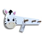 Ho'okipa Bs Handcrafted - Çocuk Odası El Yapımı Ahşap Elbise Askılığı Zebra