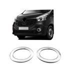 Renault Trafic Uyumlu Sis Far Çerçevesi Krom 2 Parça 2015 - 2022 Arası Modeller İçin