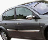 Renault Megane-2 SD Uyumlu Yan Kapı Çıtası Krom 4 Parça  2006 - 2010 Arası Modeller İçin