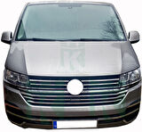 VW T6.1 Transporter Uyumlu Sis Far Çıtası Alt Ve Üst Krom 4 Parça 2020 - 2023 Arası Modeller İçin