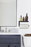 Rulo Kağıt Havluluk Peçetelik Banyo Düzenleyici Siyah KAGITHAVLU
