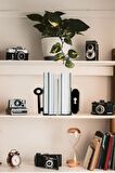 Metal Kitap Kilit ve Anahtar Figürlü Kitap Desteği, Dekoratif Kitaplık