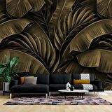 Tropikal Yaprak Temalı Duvar Kağıdı Baskı
