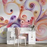 3 Boyutlu Kağıt Katlama Kabartma Görünümlü Duvar Kağıdı Baskı