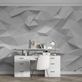 3 Boyutlu Kabartma Görünümlü Kesme Taş Duvar Kağıdı Baskı