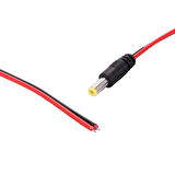 TK 34 FİŞ KABLOLU TEK UÇLU KAMERA İÇİN 20 CM DC POWER JACK KABLOLU (4324)