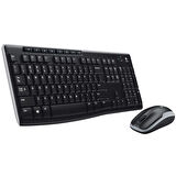 LOGITECH MK270 SİYAH KABLOSUZ Q KLAVYE SET (4324)