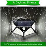 2 Adet Güneş Enerjili Bahçe Aydınlatması Sokak Dış Ortam Solar LED Lamba Su Geçirmez Sensörlü 100 Ledli