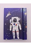 Lastikli Çizgisiz Sert Kapak Nasa Defter