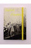 Lastikli Çizgisiz Sert Kapak Retro Cinema Defter