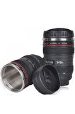 Dekoratif Kullanışlı Bardak Termos Objektif Görünümlü Lens Kupa Çelik Kahve Çay Termos Mug Bardak