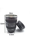 Dekoratif Kullanışlı Bardak Termos Objektif Görünümlü Lens Kupa Çelik Kahve Çay Termos Mug Bardak
