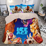 Ice Age Temalı Baskılı Çift Kişilik Nevresim Takımı