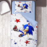 Uçan Sonic Temalı Baskılı Tek Kişilik Nevresim Takımı