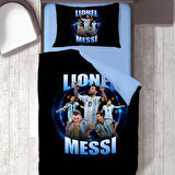 Messi Temalı Baskılı Tek Kişilik Nevresim Takımı