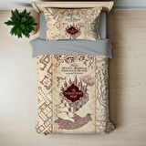 Marauders Map Temalı Baskılı Tek Kişilik Nevresim Takımı