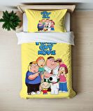 Family Guy Temalı Baskılı Tek Kişilik Nevresim Takımı