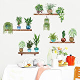 Tropikal Bitkiler Duvar Stickerı Model B