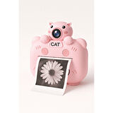 Kameralı Fotoğraf Yazıcısı Pembe Renk