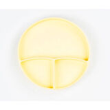 Sarı 3’lü Silikon Yemek Seti – Önlük + Diş Kaşıyıcılı Kaşık + Vakumlu Tabak