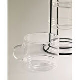 Standlı Borosilikat 4'lü Fincan Seti