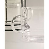 Standlı Borosilikat 4'lü Fincan Seti