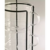 Standlı Borosilikat 4'lü Fincan Seti