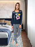 Uzun Kol Kadın Pijama Takımı 1113