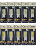 Heka 5W (35W) 3000K (Gün Işığı) G9 Duylu Dim Edilebilir Led Kapsül Ampul (10 Adet)