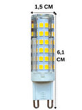 (1 Adet) Heka 7W (49W) 3000K (Gün Işığı) G9 Duylu Dim Edilebilir Led Kapsül Ampul