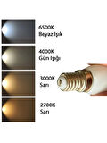 (3 Adet) Heka 2W (14W) 3000K (Sarı Işık) E14 Duylu (İnce Duy) Dim Edilebilir Soft Led Mini Ampul