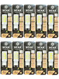 (10 Adet) Heka 5W (37W) 6500K (Beyaz Işık) G9 Duylu Dim Edilebilir Led Kapsül Ampul