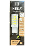 (4 Adet) Heka 5W (37W) 6500K (Beyaz Işık) G9 Duylu Dim Edilebilir Led Kapsül Ampul