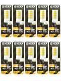 (10 Adet) Heka 5W (35W) 3000K (Sarı Işık) G4 Duylu Dim Edilebilir Led Kapsül Ampul