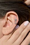 Mini Kar Tanesi Tragus Piercing Helix Kıkırdak Küpesi