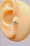 Mini Kar Tanesi Tragus Piercing Helix Kıkırdak Küpesi