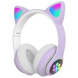 ALLY 23M Kedi Kulak Kulaküstü Bluetooth 5.0 Kablosuz Kulaklık Led Işıklı-(5775