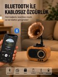 Mini Nostaljik Bluetooth Hoparlör FM Radyo 8 Saat Batarya Yeni Nesil