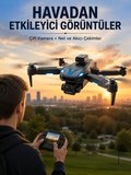 Katlanabilir Çift Kameralı Drone Uzaktan Kumandalı Hava Aracı