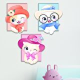 Çerçeve Ahşap Set Bebek Çocuk Yatak Odası Ev Dekorasyon Model 035