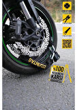 Zintaş HEX13 Motosiklet Kesilmez Zincir 13mm Yale 61mm Asma Kilitli 200 cm