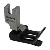 Sando HF570-L Düz Makine 6,4 mm Çift İğne Tabanlı Sol Çima Ayağı