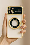 İphone 15 Kılıf Kamera Korumalı Magsafe Colourl Gold